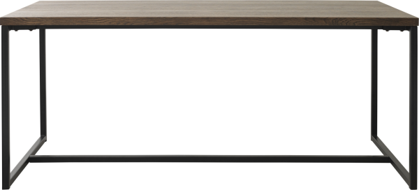 Spisebord Nordique Design Rivoli, 180Ã90 cm, røget egetræ & sort metal
